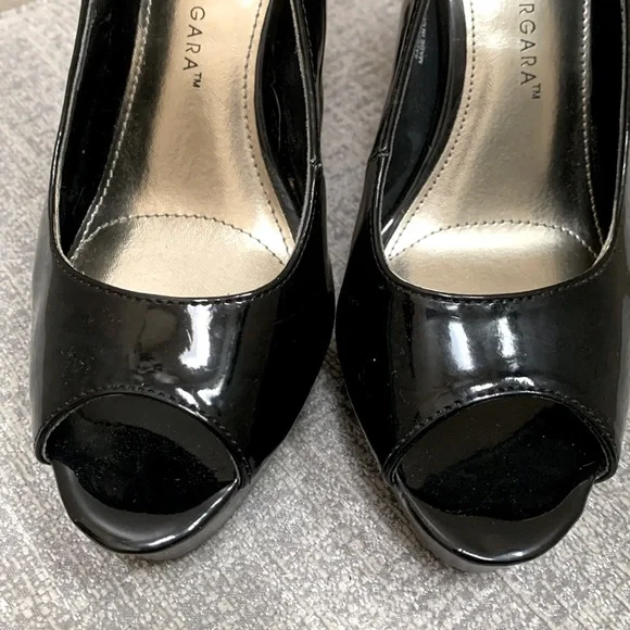 🔹Sofia Vergara Argentina Black Peep Toe Platform Stiletto Heels.. - Picture 5 of 11